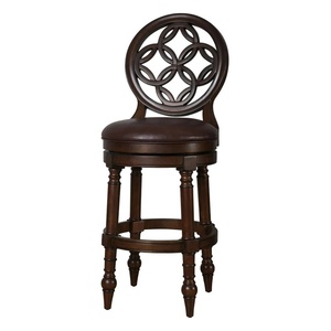 Banc pivotant Sauer en bois d'acajou de haute qualité avec couleur marron foncé et cuir PU pour une utilisation en intérieur. - Product Image 1