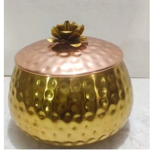Latest Designer Dry Fruits Nut Jar Use Home Decorative And Business Gifts Handmade Metal Crafts - Product Image 3