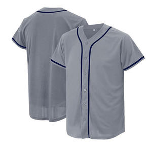 Maillot de baseball personnalisable pour hommes, uniforme de sport hipster hip hop boutonné, maillot de sport respirant en polyester - Product Image 2