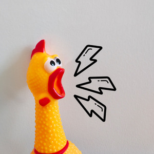 Jouet pour chien poulet couineur anti-stress |   Jouet à mâcher résistant aux morsures en TPR, poulet en caoutchouc qui couine, durable, pour mâcheurs agressifs - Product Image 6