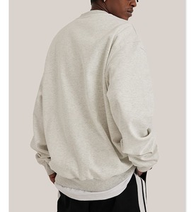 เสื้อฮู้ดดี้โอเวอร์ไซส์สไตล์วินเทจสำหรับผู้ชาย พิมพ์ลายดิจิทัลสำหรับฤดูหนาว ผ้าคอตตอนหนานุ่ม ระบายอากาศได้ดี คอกลม ปักโลโก้แบบนูน 3 มิติ - Product Image 4