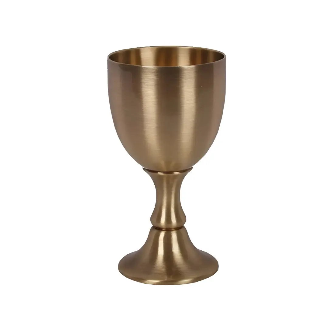 Gümüş kaplı Chalice kadeh şarap sürahisi tören Drinkware bardak kabartmalı pirinç Norse kadehler antik şarap Metal cam kadeh