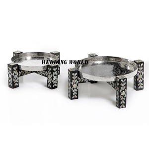 Ensemble de deux bols à chocolat avec support en nacre, forme ronde, bol à bonbons, best-seller, bol à chocolat décoratif - Product Image 2