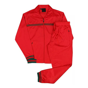 Vente en gros de vêtements de sport de haute qualité 95% polyester 5% spandex tissé extensible dans les quatre sens survêtements pour hommes avec deux poches - Product Image 4