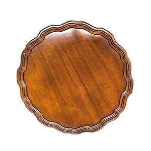 Venta de fábrica de tendencia caliente Posavasos de madera de aspecto perfecto de nogal de alta calidad con soporte Forma redonda Nuevo diseño - Product Image 2