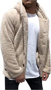 <b>Men's</b> Sherpa Fleece Full Zip Faux <b>Fur</b> <b>Jacket</b> Fleece Pullover Zip up Winter Sweatshirt Fleece Sherpa <b>Lined</b> Warm <b>Jacket</b> - Product Image 2