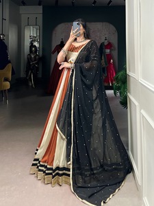 Dernière tenue de créateur à la demande Navratri Wear Chinon With Mirror Gamthi Patch Work Lehenga Choli Woman Fashion - Product Image 6