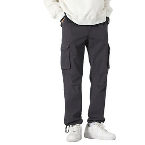 Pantalon cargo streetwear coupe droite, hip hop, avec plusieurs poches, pantalon en molleton décontracté pour l'été, logo sur la taille, pantalon cargo - Product Image 2