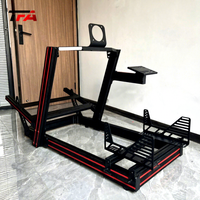Simulateur de course de cockpit en aluminium profilé 4040, support de base réglable de type B, kit de simulateur 6DOF pour configuration de volant professionnel