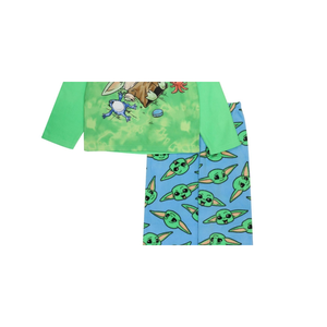 AME Set Pigiama e Maglietta Casual Verde con Stampa Mandalorian per Bambino, 2 Pezzi in Tessuto Termico, Taglia 6 per Bambini Piccoli, per l'Inverno - Product Image 3