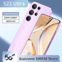 Ponsel Pintar Android 13.0 5G Berkualitas Tinggi Layar 6.8 Inci untuk Gaming, Handphone Dual SIM Terbuka
