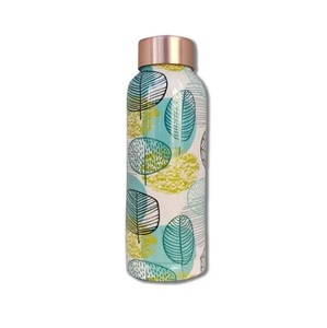 <b>Black</b> Copper Enamel Print Shiny Polished Design Health Benefits Energy Drink <b>Storage</b> Bottle Dishwasher Safe Gift <b>Box</b> Packaging - Product Image 2