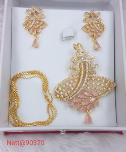 Ensemble de collier de diamants américains de mariée pour femmes Pièce de bijoux élégante pour briller lors des fêtes Mariages et célébrations - Product Image 2