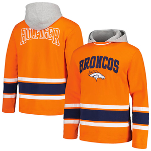 Sudadera con capucha unisex personalizada de los Denver Broncos, jersey de moda Ivan naranja, forro polar bordado de poliéster/algodón para clubes de fútbol para equipos - Product Image 1