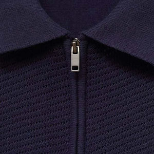 เสื้อโปโลผู้ชายผ้าฝ้าย100% เสื้อกอล์ฟแบบมีซิปเสื้อกอล์ฟแขนสั้นขนาดใหญ่พิเศษกันรอยยับ - Product Image 5