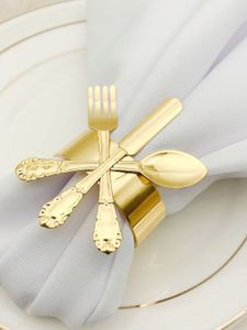 Rond de serviette fraîchement conçu pour la décoration d'événement de mariage nouvel anneau de serviette en métal dans le nouveau style dernier porte-serviette - Product Image 2