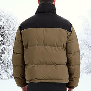 Chaqueta de Invierno Acolchada para Hombre de Alta Calidad, Diseño de Burbujas con Cremallera, Capucha y Tela de Lona, Abrigo Cálido para Invierno - Product Image 3