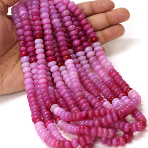 Magnifiques perles d'opale rouge vin, forme ronde, lisses, 7-9 mm, perles d'opale rouge vin de qualité AAA, bijoux en perles d'opale. - Product Image 1