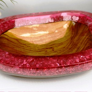 Bol en résine rose mat, style américain, moyen, passe au lave-vaisselle, bols de service faits à la main, polis, décoratifs - Product Image 5