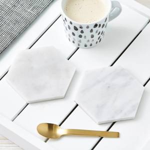 Juego de posavasos de mármol blanco de primera calidad, Base antideslizante para bebidas frías y calientes para interior, villa, apartamento, uso en Hospital, 1 año - Product Image 2
