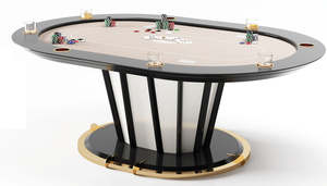 Table de poker pliante à motif personnalisable de luxe moderne Tables de mahjong en bois de haute qualité pour le jeu de mahjong - Product Image 3