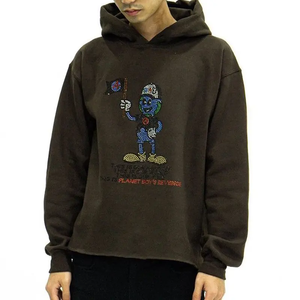 OEM Free Sample <b>Men</b> Hoodie Set Sweatshirt 50 Cotton 50 Polyester Long Sleeve Printed Oversize Pullover <b>Hoodies</b> Wholesale <b>Black</b> - Product Image 6