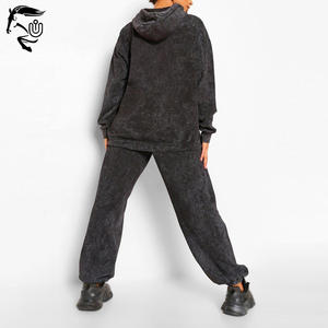 2025Top tendance femmes lavage à l'acide survêtement dans différentes tailles goutte épaule Streetwear femmes lavage à l'acide survêtement pour tenue décontractée - Product Image 5