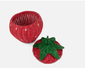 ตะกร้าเก็บของหวายธรรมชาติสไตล์อาร์ตเดโค งานฝีมือซิซู สำหรับตกแต่งบ้าน ผลิตที่ฮานอย เหมาะสำหรับเก็บขนมและช็อคโกแลต - Product Image 3