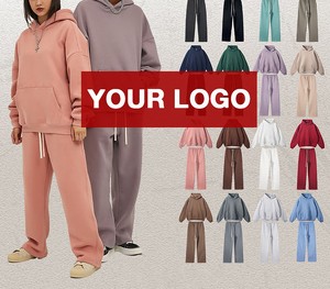 Conjunto Deportivo Personalizado con Logotipo OEM, Sudadera con Capucha y Pantalones Deportivos para Hombre, Color Sólido, Informal, Servicio OEM, Otoño - Product Image 2
