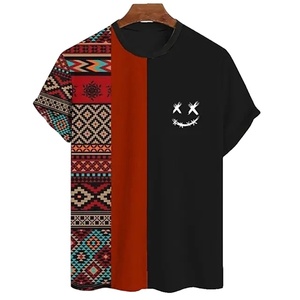 Camisetas de algodón 100% para hombre para verano de secado rápido, cuello de Punto ligero, manga corta, ajuste holgado, estampado, para ropa de verano de secado rápido - Product Image 5