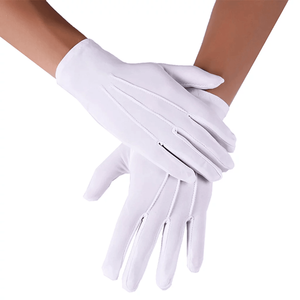 High-Quality Nylon Inspection <b>Gloves</b> Stretch Fit, Anti-Heat, Food-Safe with Zigzag Hem & Fourchette Design - Product Image 4