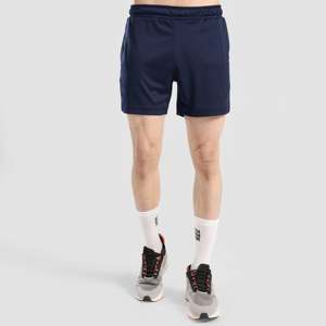 Shorts de sport GA Fusion en polyester bleu marine, motif sportif, taille élastique, taille XXS, entrejambe de 5 pouces, avec logo décoratif pour l'entraînement - Product Image 1
