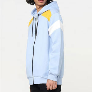 Logo personnalisé de marque privée coupé et cousu à bas prix pour les sweats à capuche à fermeture éclair pour hommes - Product Image 3