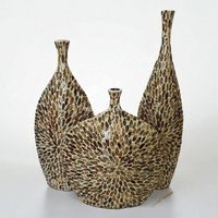 Vase décoratif personnalisé en nacre Art Déco, fait main, luxe, décoration d'intérieur Vietnamienne, pièce de décoration pour salon, cadeau de félicitations