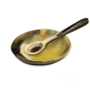 Bol en corne de buffle naturelle de conception classique haut sur l'artisanat exigeant bol et cuillère ensemble personnalisé meilleur concepteur - Product Image 4