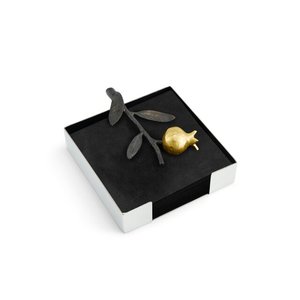 Porte-mouchoirs carré en acier inoxydable moderne pour la décoration de table, nouveau design, beau porte-mouchoirs en métal noir en forme de branche - Product Image 1