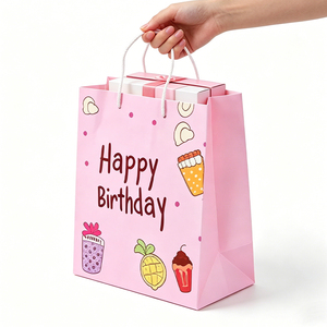 Custom Printed Logo Eco-friendly Colorful Kraft Paper Shopping <b>Bag</b> with Twisted Handle for Gift Package - Product Image 2