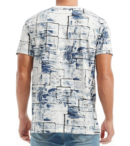 Camisetas de hombre venta al por mayor fabricante personalizado ropa de calle Camiseta 100% algodón recortado gráfico camisetas de hombre - Product Image 2