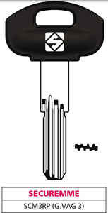 Llave Punzonada de Latón Scm3rp (g. Vag 3) Securemme - Product Image 1