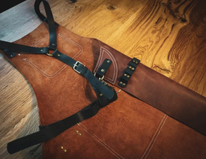 Delantal de soldadura de cuero de vaca, ropa de trabajo de protección ignífuga, ropa de trabajo de protección Industrial ignífuga de cuero dividido - Product Image 4