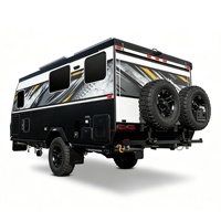 Caravane de voyage miniature de luxe légère pour 2 à 8 personnes, camping-car haut de gamme, remorque de camping moderne, camping-car familial pour les voyages sur route