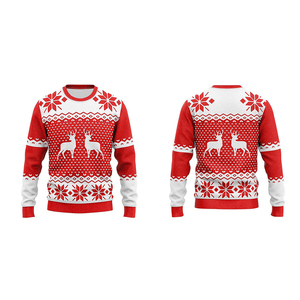 เสื้อสเวตเชิ้ตคริสต์มาสผู้หญิง ทรงโอเวอร์ไซส์ ผ้าฟลีซนุ่ม พิมพ์ลายเกล็ดหิมะ รับผลิตแบบ OEM ODM จำหน่ายส่งจำนวนมาก ผ้าผสมคอตตอน - Product Image 2