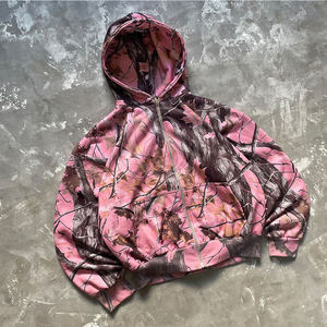 Oem Casual Men's Breathable Winter Plus Size Oversized Hooded Camo Print Customizable Heavyweight Hoodie <b>Sweatpants</b> <b>Set</b> Full Zip - Product Image 6