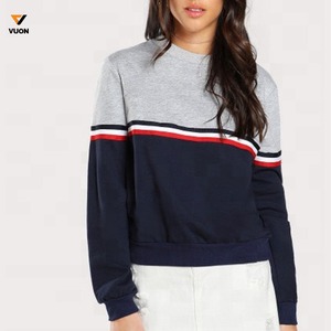 Vente en gros Sweat ras du cou uni personnalisé 100% coton Pull Sweat unisexe surdimensionné Blank Terry Sweatshirts pour femmes - Product Image 4
