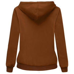 Sweats à capuche zippés en polaire pour femmes avec étiquette d'impression de logo de broderie personnalisée personnalisation et emballage - Product Image 2