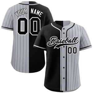 Maillot de baseball à col en V respirant personnalisé pour hommes avec impression numérique 100% tissu polyester pour vêtements de baseball et de softball - Product Image 2
