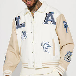 Veste de Baseball personnalisée de haute qualité vestes polaires universitaires unisexes en gros style Letterman uni nouvel état saison d'hiver - Product Image 6