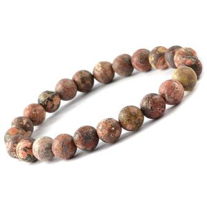 Pulsera de Cristal de Jaspe Guepardo, Piedra Preciosa Natural Curativa para Fuerza y Conexión con el Suelo - Product Image 1