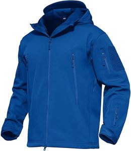 Veste d'hiver tactique doublée de polaire respirante pour hommes, 7 poches, coque souple, résistante à l'eau pour la course automobile de moto - Product Image 1