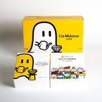 Boîte à café et à thé pliable en carton, fermeture magnétique, carton ivoire, laminage mat, doublure en éponge - Emballage personnalisé écologique